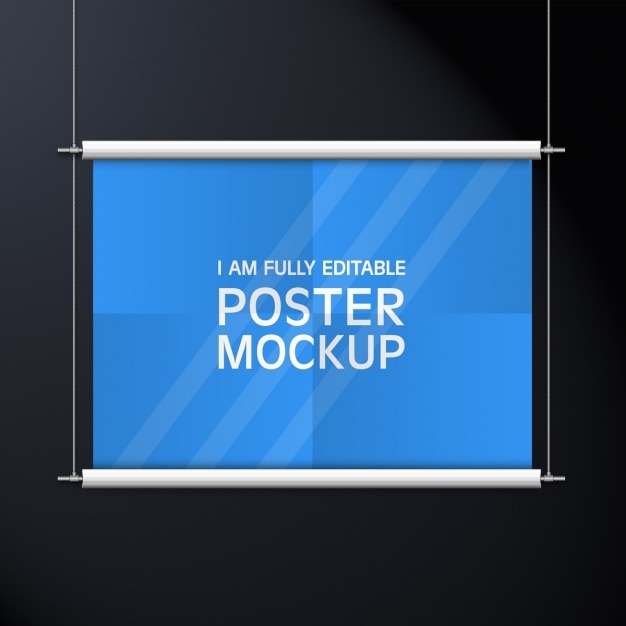 PSD gratuito poster mock up di progettazione