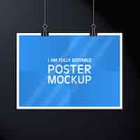 PSD gratuito poster mock up di progettazione