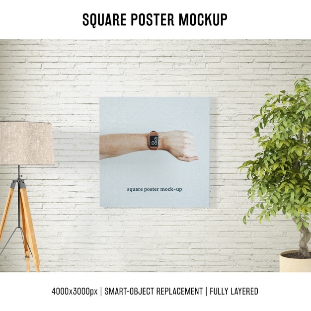 Free PSD poster mock up template