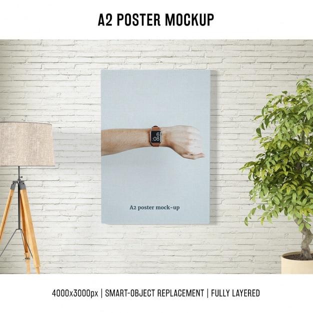 Free PSD poster mock up template