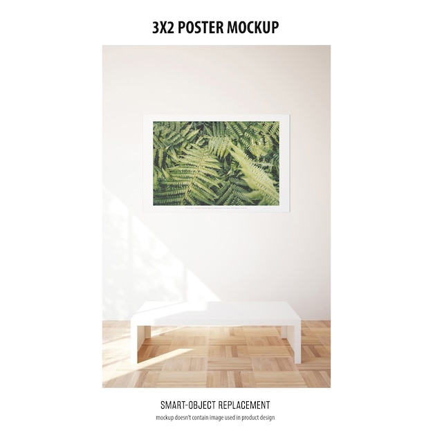 Free PSD poster mockup