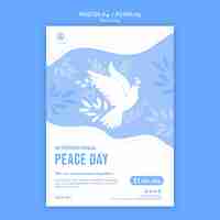 Free PSD poster for peace day