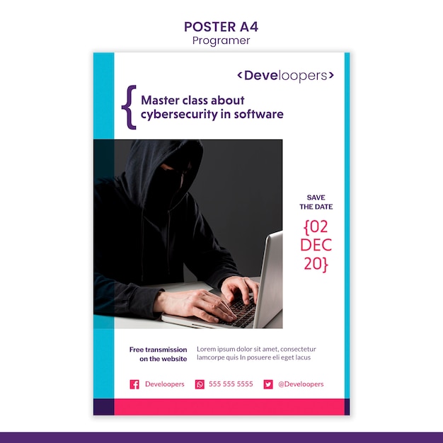 Poster Programmer Ad Template – PSD Templates | Free Download