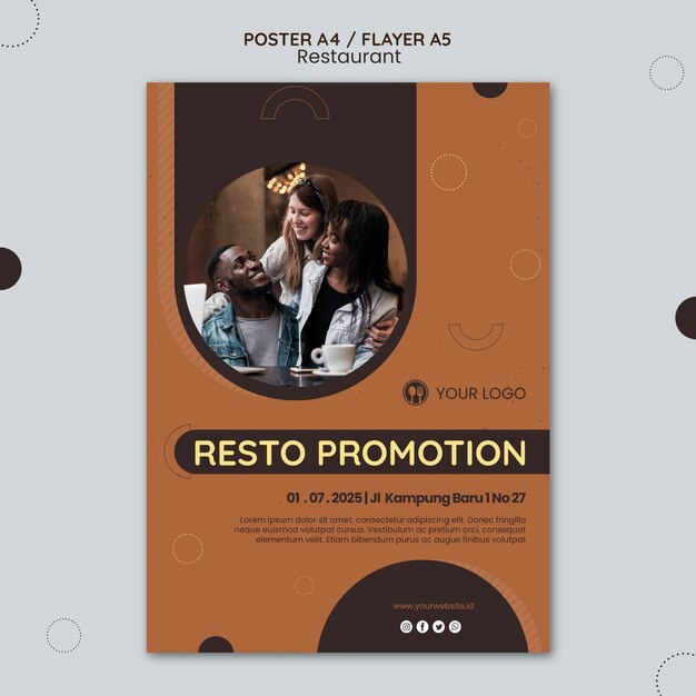 Poster restaurant ad template