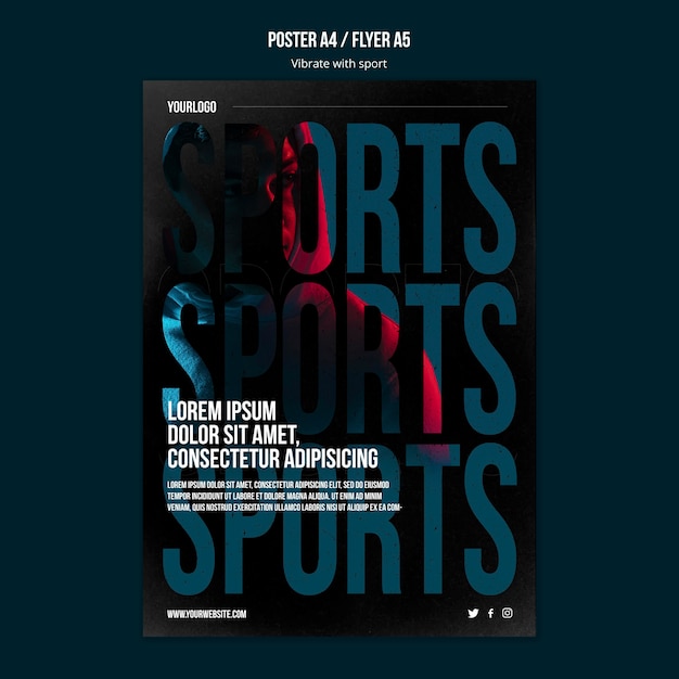 Poster sport ad template