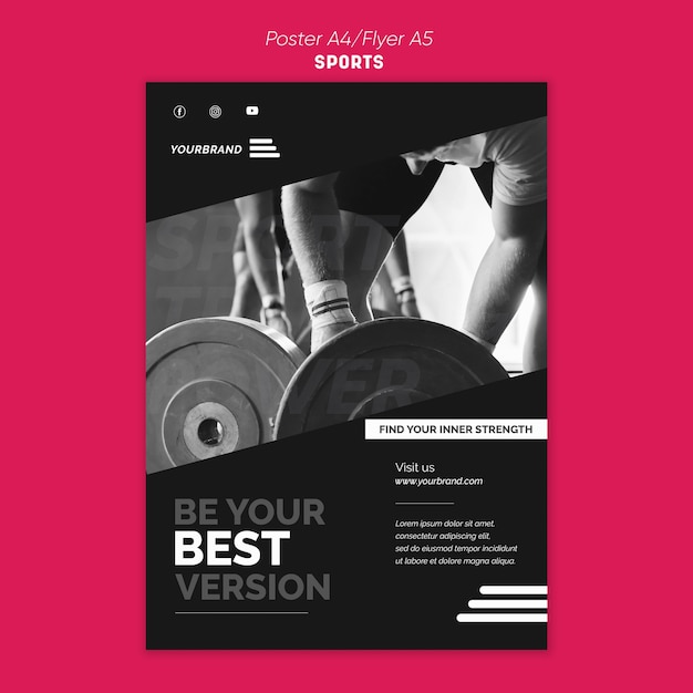 Free PSD poster sports ad template