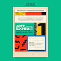 Free PSD poster template for art exhibition