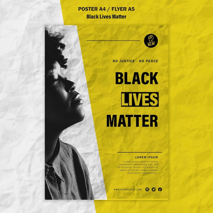 免費 PSD black lives matter 的海報模板