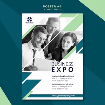 Poster template for business expo