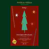 Free PSD poster template for christmas