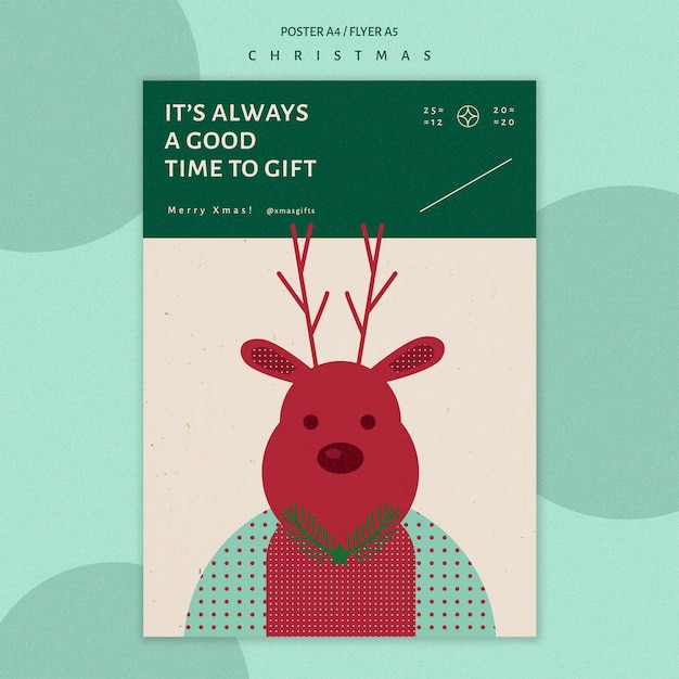 Free PSD poster template for christmas