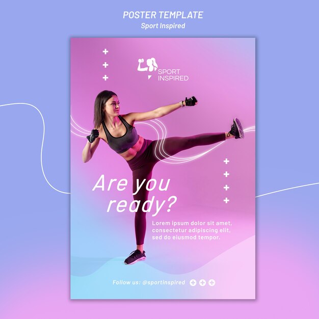Poster template for fitness training