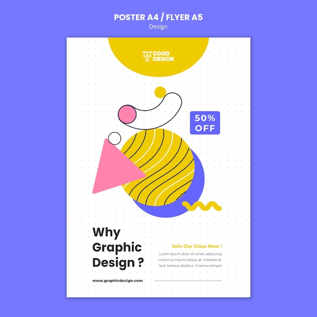 Free PSD poster template for graphic design