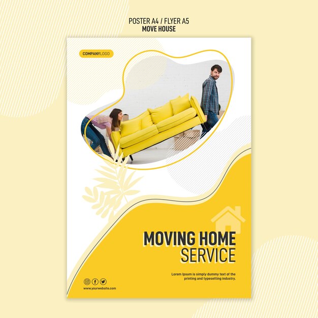 poster template for house relocation services
