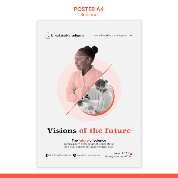 Poster Template for New Scientists Conference – Free PSD Download