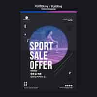 Free PSD poster template for online athleisure shopping