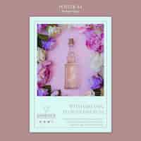 Free PSD poster template for perfume