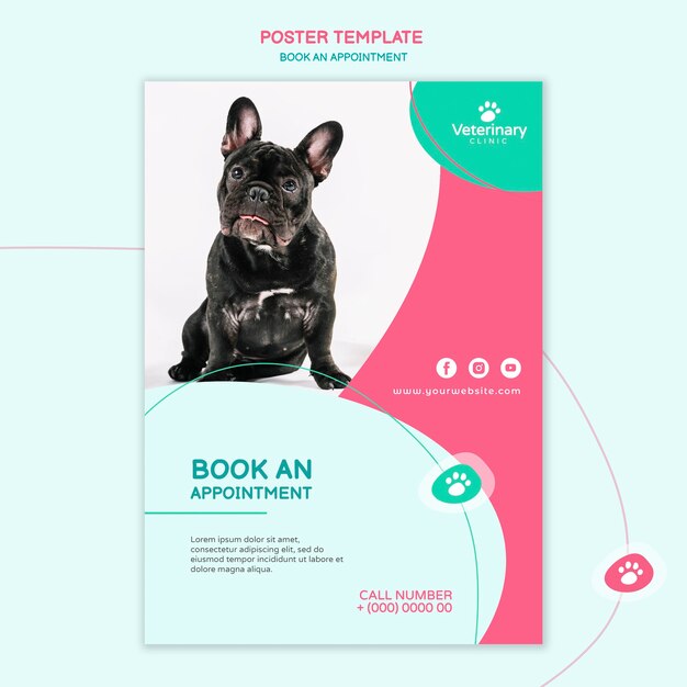 Poster template for vet appointment