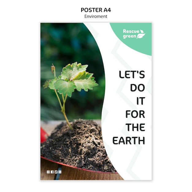 Poster template with environment concept