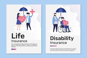 终身免费PSD海报模板PSD和残疾保险