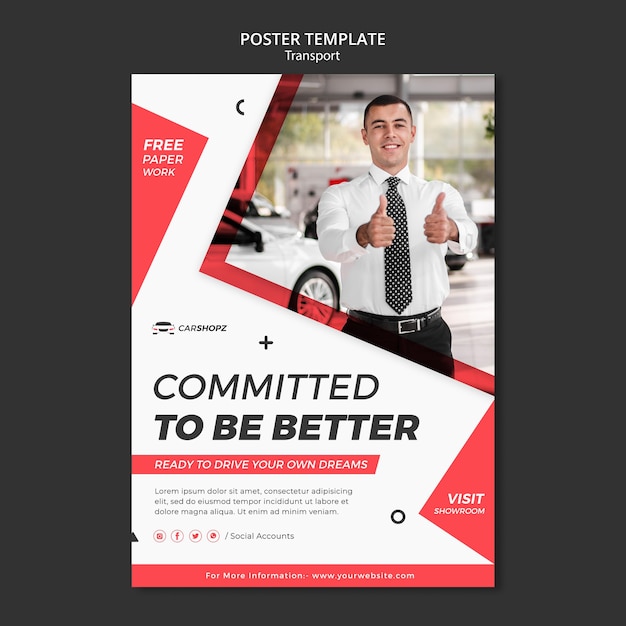 Poster transport template design