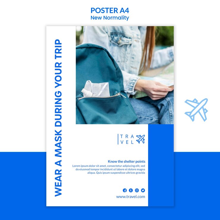 無料PSD 旅行予約のポスター