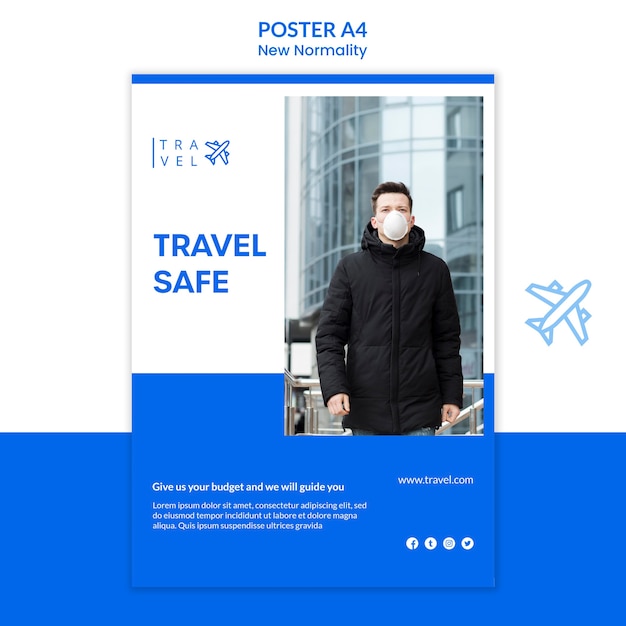 Poster for travel booking – Free PSD download for PSD Templates