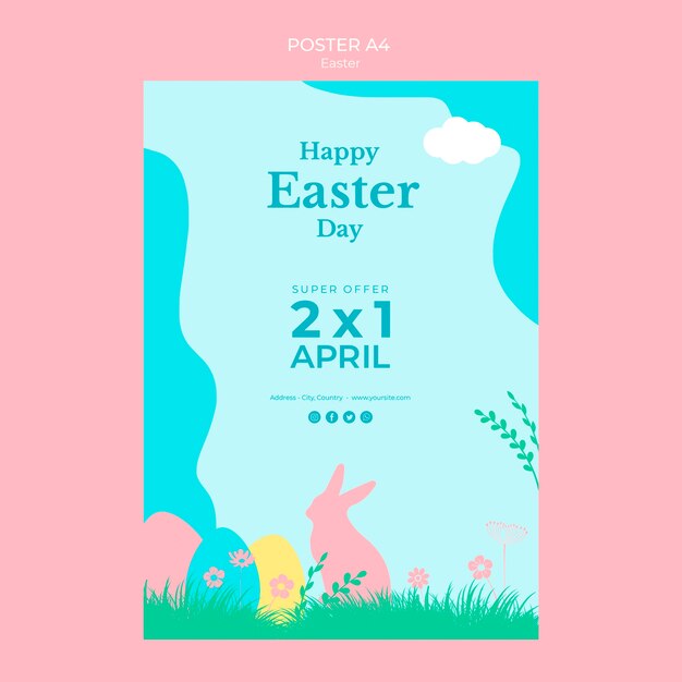poster with easter sale theme