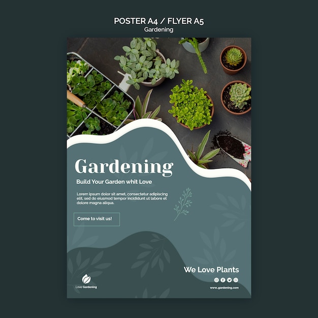 Poster with gardening