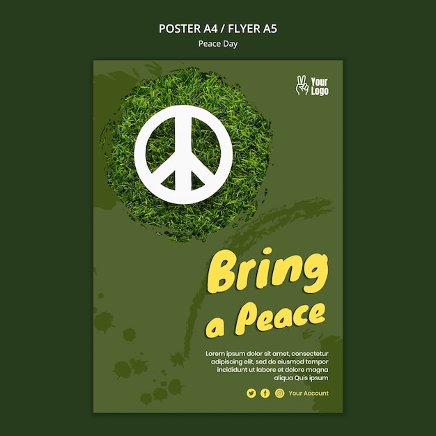 Poster for world peace day