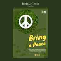 Free PSD poster for world peace day