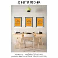 Free PSD posters mock up design