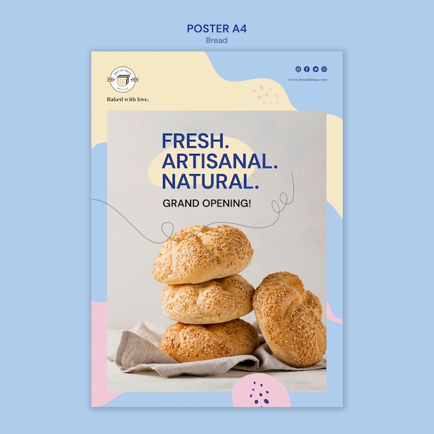 Free PSD poter with bread design