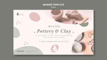 Free PSD pottery banner template