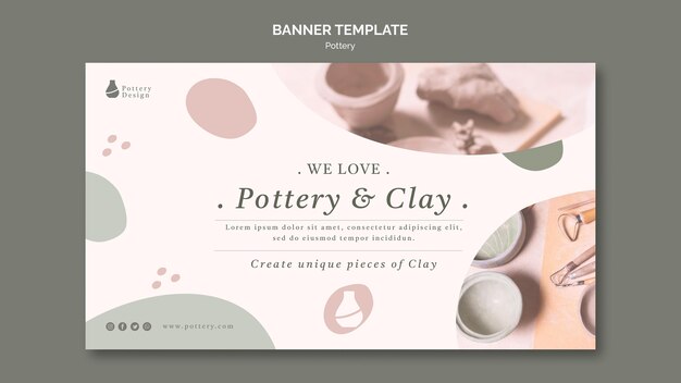 Pottery banner template