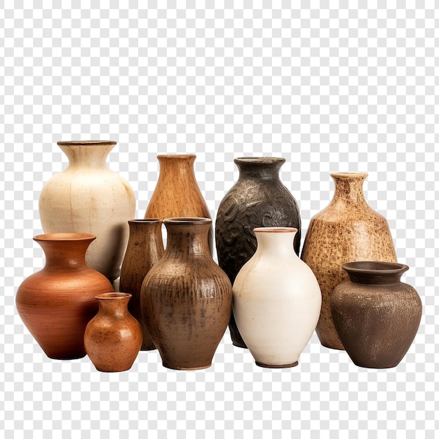 Artigianato in ceramica e ceramica isolato su sfondo trasparente