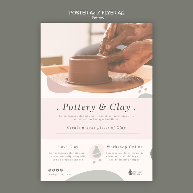 Pottery poster template