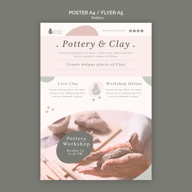 Pottery poster template