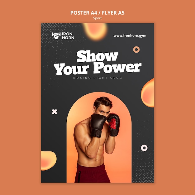 Power and strength flyer template