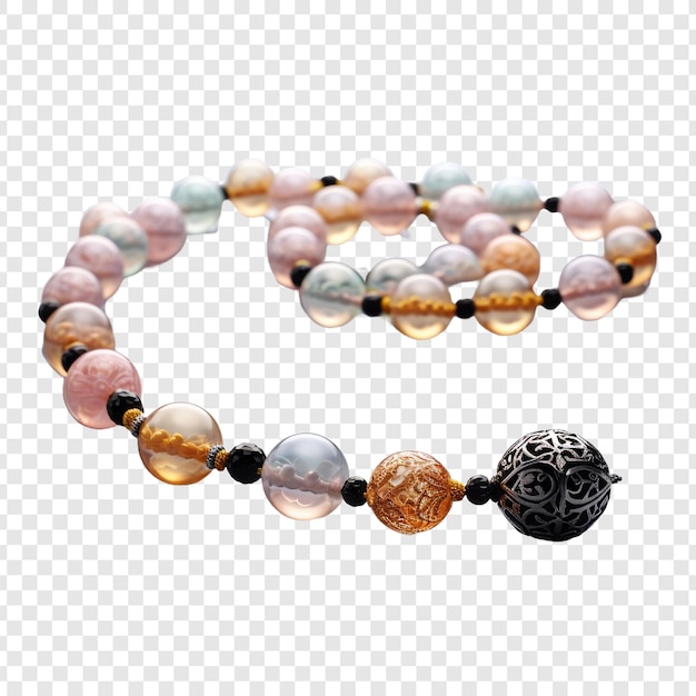 Free PSD prayer beads jewellery isolated on transparent background