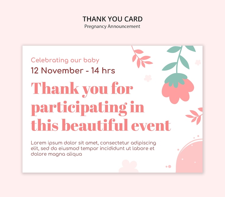 Free PSD pregnancy announcement template design