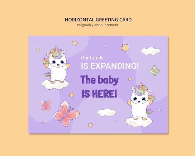 Pregnancy announcement template