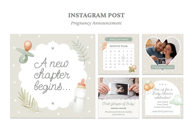 Pregnancy announcement template
