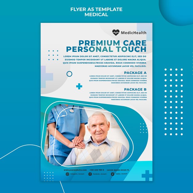 Premium care flyer template
