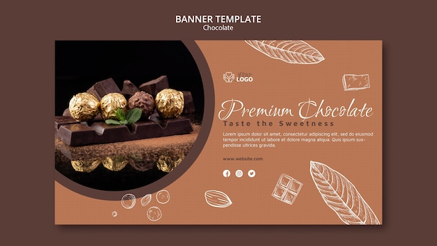 Premium chocolate banner template