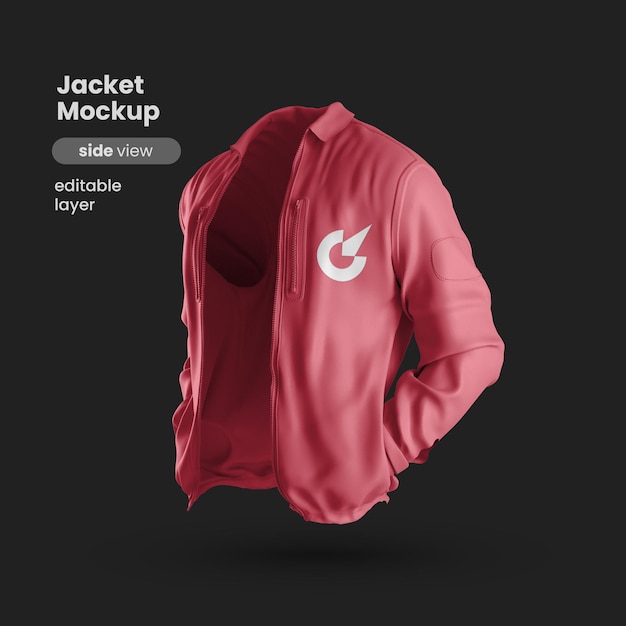 Premium jacket mockup side view