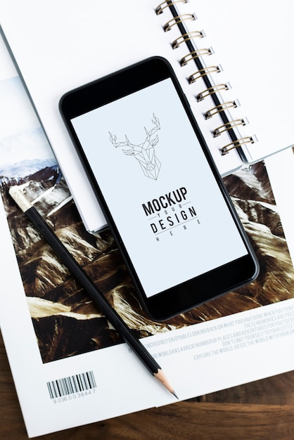 Premium mobile phone screen mockup template