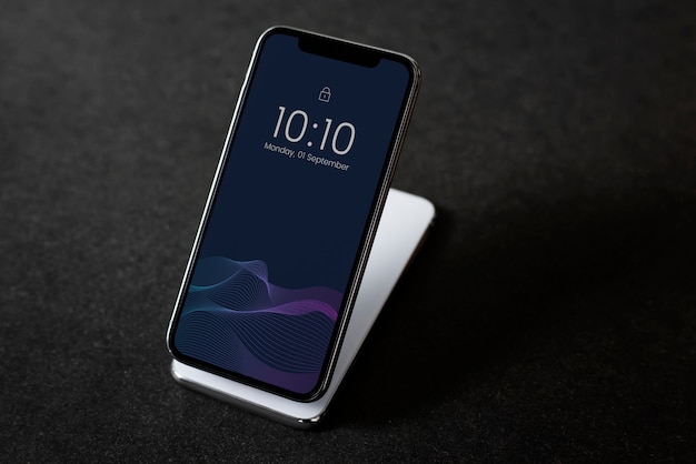 Modello di mockup dello schermo del telefono cellulare premium