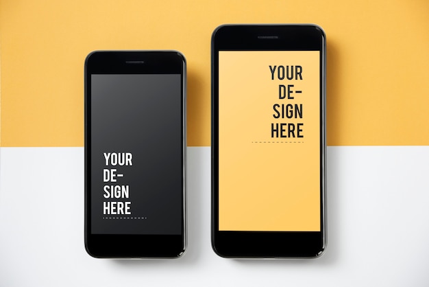 Premium mobile phone screen mockup template