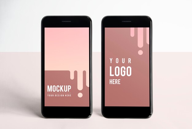 Premium mobile phone screen mockup template